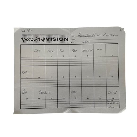 Hip Hop Artist FRAZE Ruff Ride Studio Audio Master Tape produced by Disco Rick - Picture 7 of 8